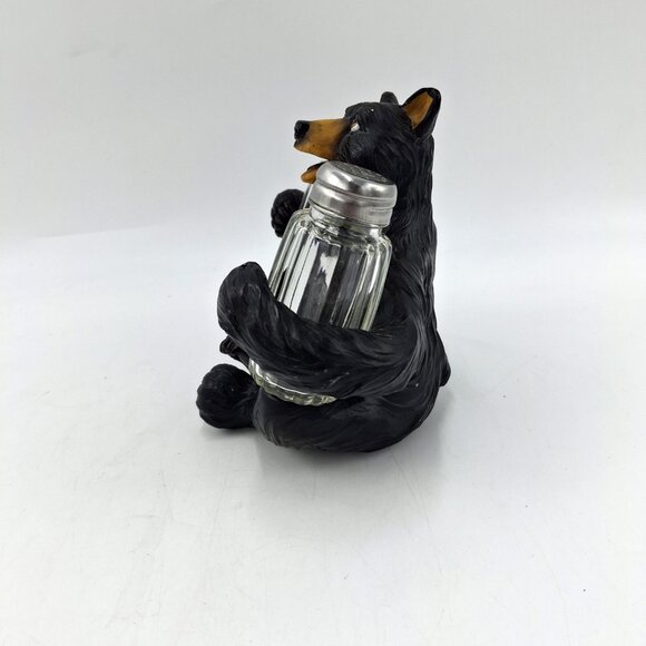 River's Edge Black Bear Salt and Pepper Holder Poly Resin with Original Shakers - Picture 7 of 14